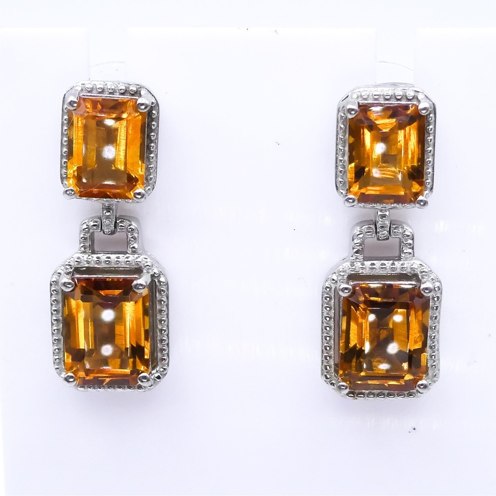 Santa Ana Madeira Citrine 7.75ctw Platinum Plated Sterling Silver New D'Joy